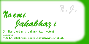 noemi jakabhazi business card